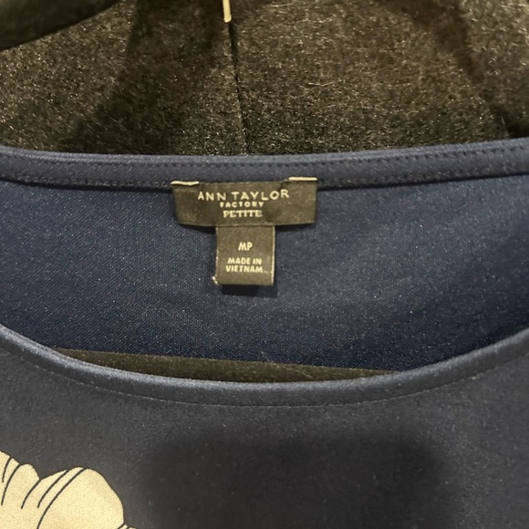 Ann Taylor Navy Dress with Floral Accents - Picture 2 of 3